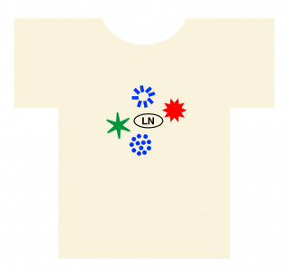 Espen Friberg: Lyse Netter 24 T-skjorte (designelementer) – XL