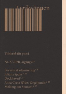 David Zimmerman (red.) og Anna Lundvik (red.): Lyrikvännen 2/2020