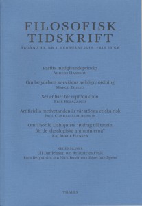 Lars Bergström (red.): Filosofisk tidskrift 1/2019