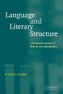 Nigel Fabb: Language and Literary Structure: The Linguistic Analysis of Form in Verse and Narrative