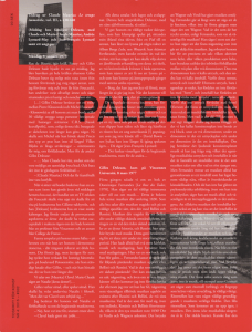 Sinziana Ravini (red.) og Fredrik Svensk (red.): Paletten 4/2015