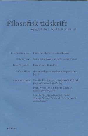 Lars Bergström (red.): Filosofisk tidskrift 2/2015