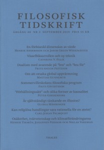 Lars Bergström (red.): Filosofisk tidskrift 3/2019