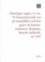 Omslag: Komma 3/2007