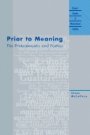 Omslag: Prior to Meaning: The Protosemantic and Poetics