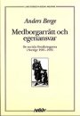 Omslag: Medborgarrätt och egenansvar