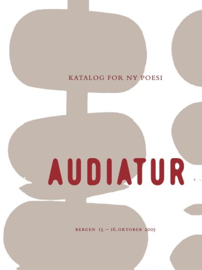 Omslag: Audiatur – Katalog for ny poesi 2005 [e-bok]