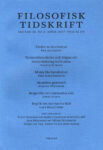 Omslag: Filosofisk tidskrift 2/2017