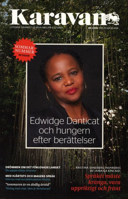 Omslag: Karavn 2/2016: Edwige Danticat