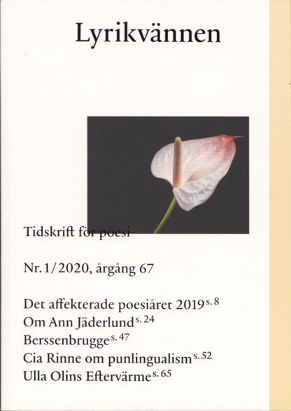 Omslag: Lyrikvännen 1/2020