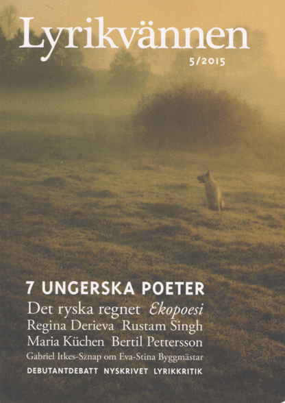 Omslag: Lyrikvännen 5/2015: 7 ungerska poeter