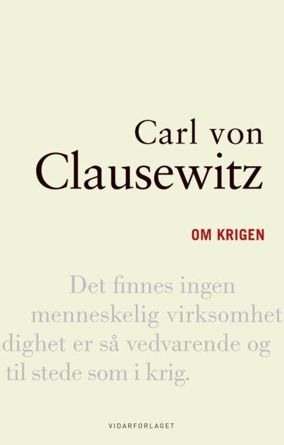 Omslag: Om krigen