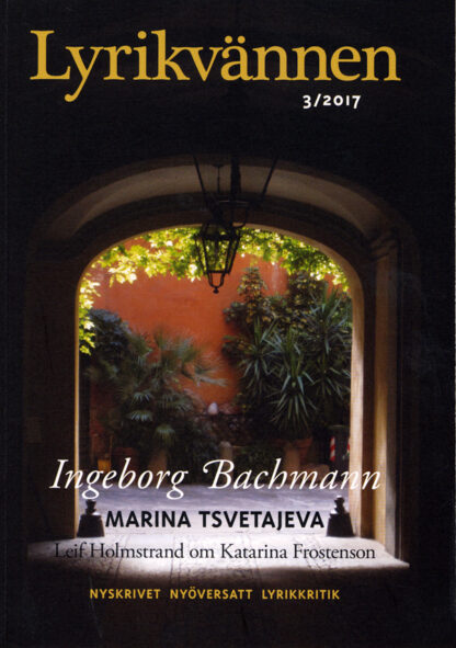 Omslag: Lyrikvännen 3/2017: Ingeborg Bachmann
