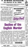 Omslag: Decline of the English Murder