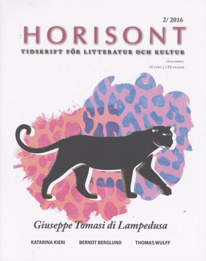 Omslag: Horisont 2/2016: Guiseppe Tomasi di Lampeduse