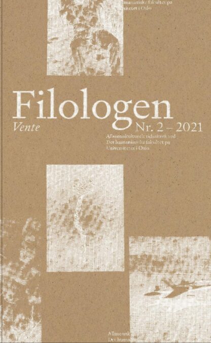 Omslag: Filologen 2/2021: Vente