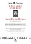 Omslag: Kære Vilde / Kære Jørn: Festskrift for Jørn H. Sværen