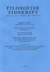 Omslag: Filosofisk tidskrift 1/2017