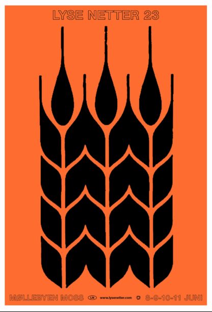 Omslag: LYSE NETTER 23: Silketrykket plakat (orange)