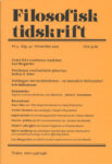 Omslag: Filosofisk tidskrift 4/2021