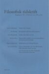 Omslag: Filosofisk tidskrift 1/2015
