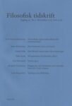 Omslag: Filosofisk tidskrift 4/2013